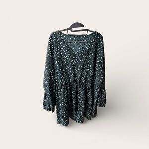 SHEIN Black Polka Dot Blouse